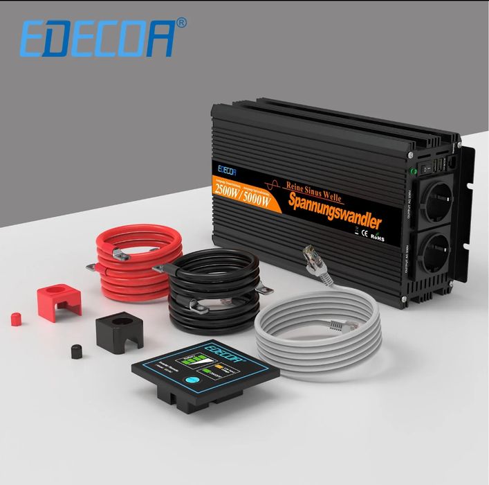 Inversor 2500W 5000W pico Onda Pura 24V Edecoa conversor