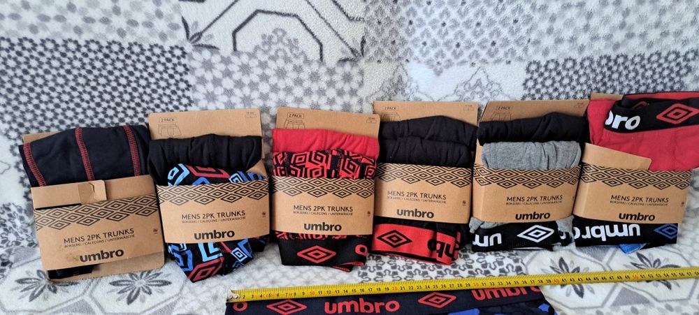 Nowe Bokserki 2pack firmy Umbro Trunks w rozmiarze L