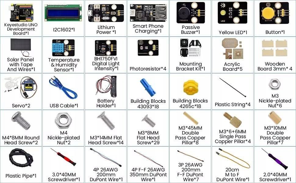 Arduino Smart SOLARNY Zestaw Startowy Do ŚLEDZENIA NAUKI EDUKACJI + Panel