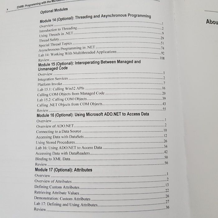 Microsoft Official Course 2349B Programming with Microsoft .NET Frame.