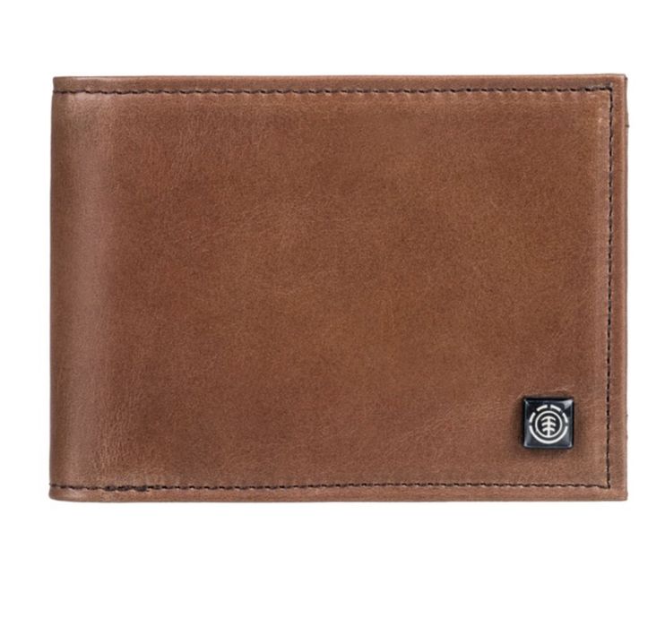 Carteira de pele Element segur leather brown