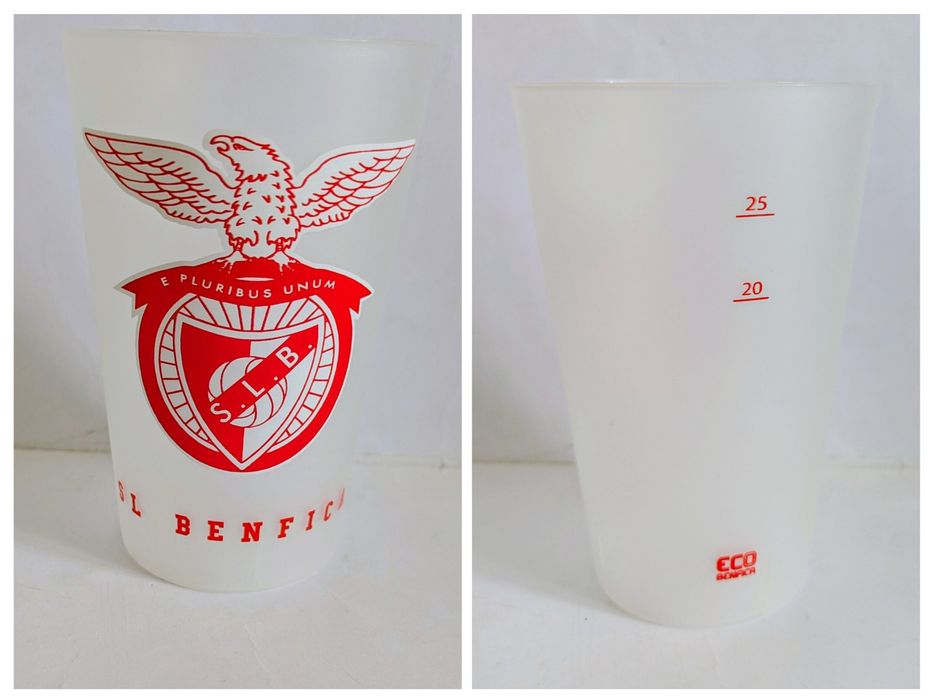 Copo plástico do futebol Sport Lisboa e BENFICA