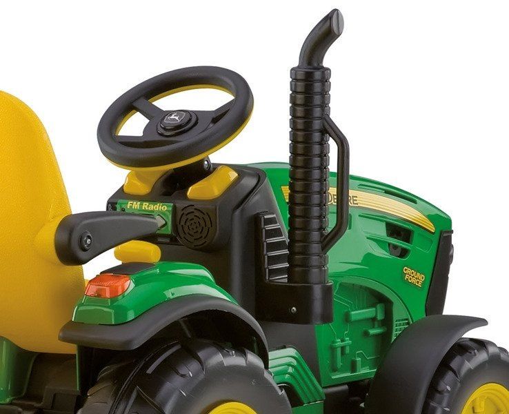 Traktor Na akumulator Peg Perego John Deere Power Pull z Przyczepą