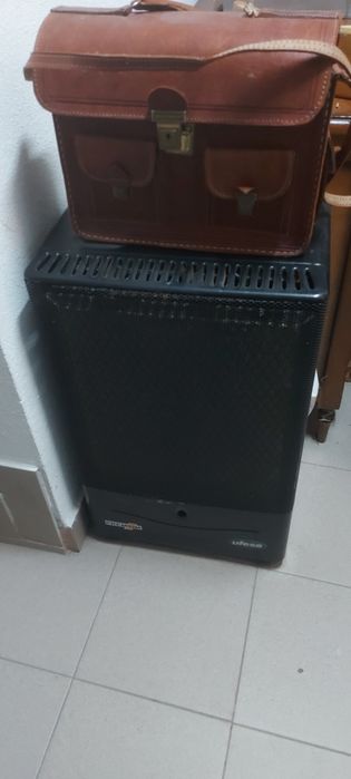 Aquecedor a gás e botija