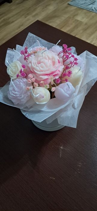 Flower box ze świec sojowych