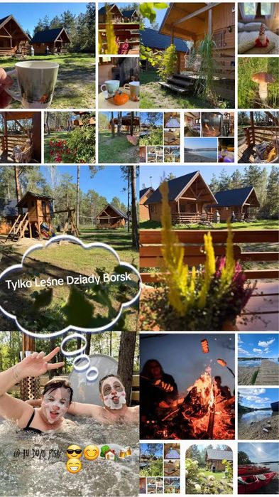 Domki Leśne Dziady Borsk z jacuzzi i sauną