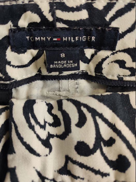 Tommy hilfiger wzorzyste spodnie 3/4 waverly 8 eu 36