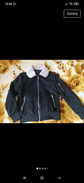 Kurtka zamszowa męska z kożuszkiem