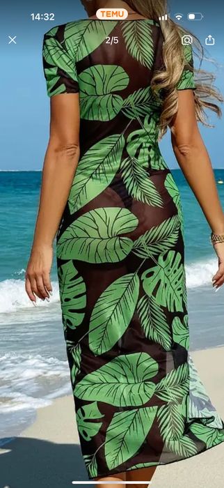 Plażowa sukienka narzutka