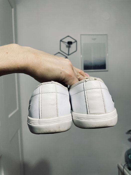 LACOSTE białe tenisówki ze skóry naturalnej rozm. 38