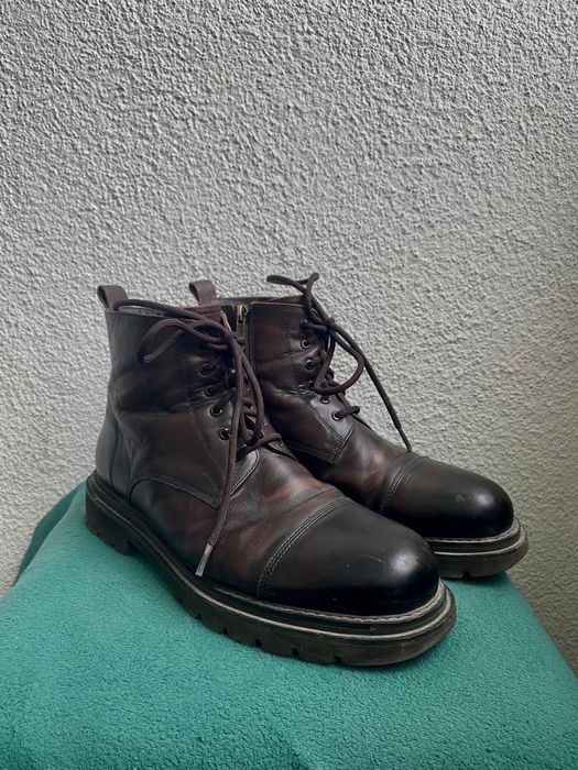 Чоловічі шкіряні черевики ботинки braska осінні