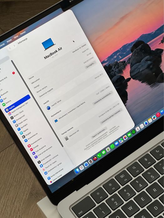 Apple MacBook Air M2 - 24GB Ram / 256GB SSD - Stan IDEALNY!