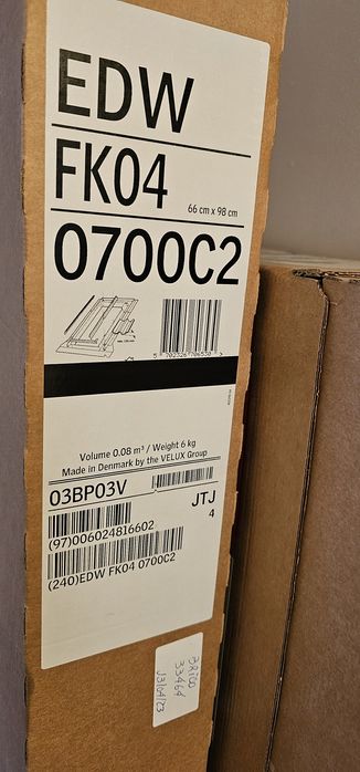 NOVO, SELADO! KIT Janela VELUX GGL FK04 + Rufo EDW (Telhado Ondulado)