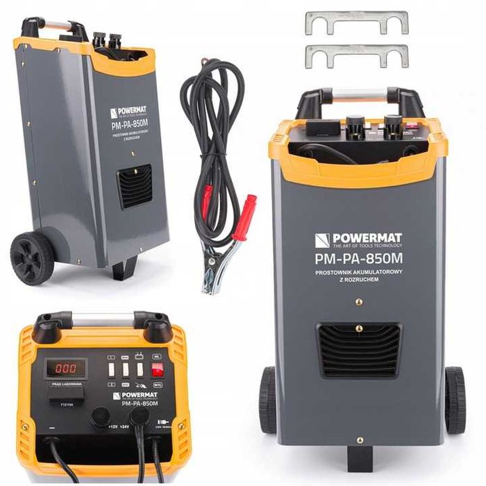 Prostownik akumulatorowy samochodowy z rozruchem ROZRUCH 800A 12V 24V