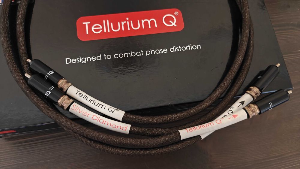 Przewód RCA Tellurium Q Silver Diamond RCA-RCA 2x 1M HI END Kabel