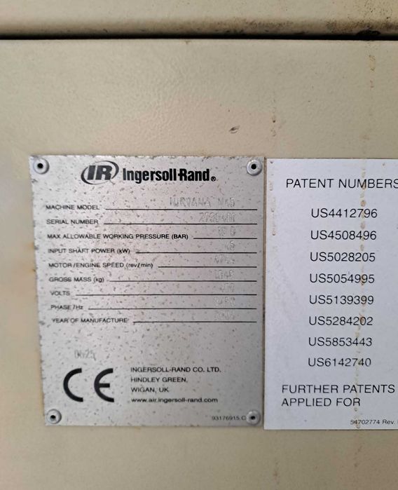 Compressor de ar industrial Ingersoll Rand N45kw