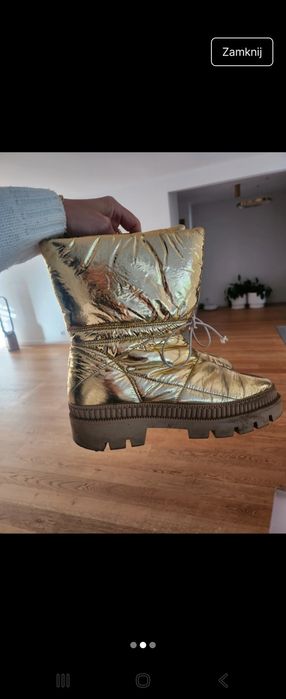 Botki śniegowce lestrosa 40 zlote