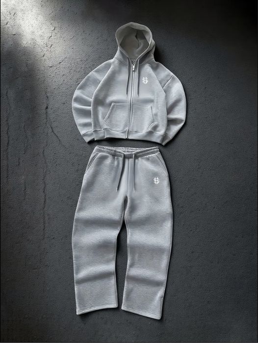 Чоловічий базовий худі з вишивкою, на блискавці, з кардиганом розмір М