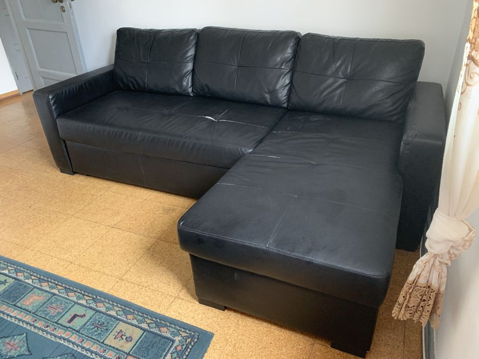 Sofa Chaise Lounge + Cama de solteiro com colchão