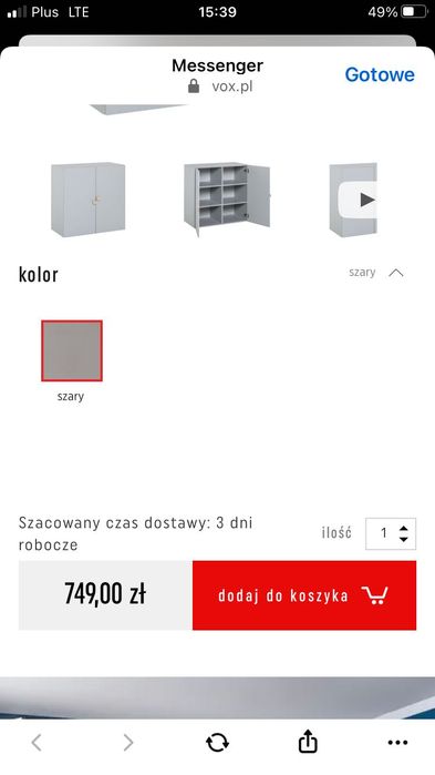 J.Nowa Szafka komoda dziecięca VOX Stige