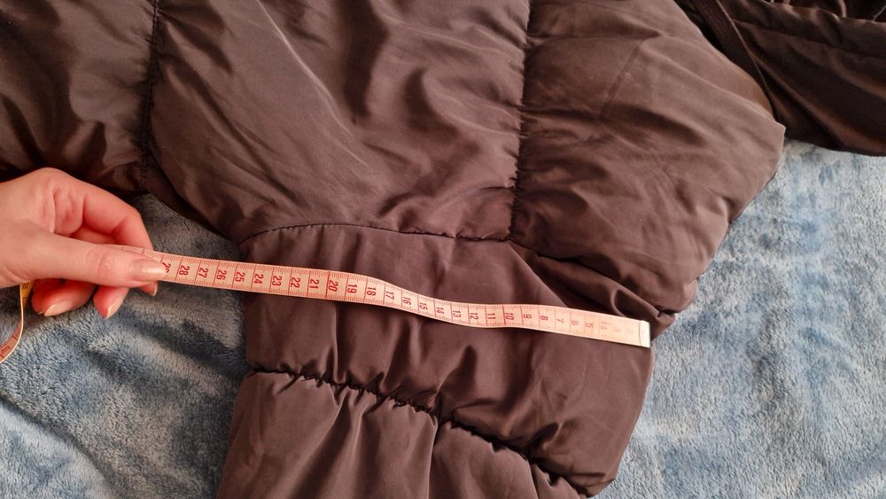 Gruba zimowa kurtka puchowa długa oversize