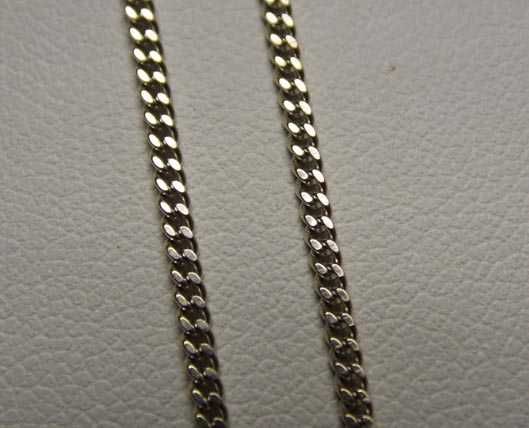 Łańcuszek pancerka białe złoto 66 cm. 1,5 mm.