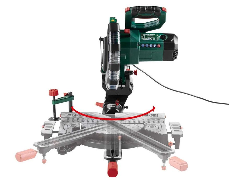 Pilarka piła ukosowa z posuwem Parkside PZKS 2000W 254 A1 Ukośnica
