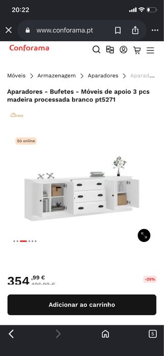 Aparador branco estilo rustico novo