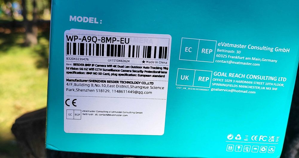 BESDER 4K 8MP Wifi камера відеонагляду. Нова.