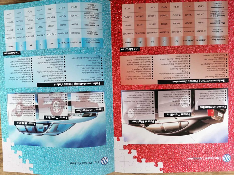 Prospekt VW Paleta kolorów