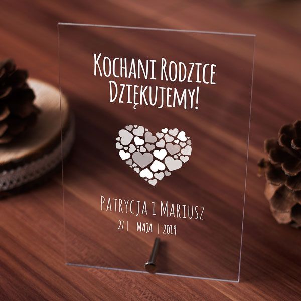 Statuetki - podziękowania dla rodziców, świadków, starostów