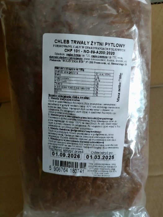 Chleb trwały pytlowy