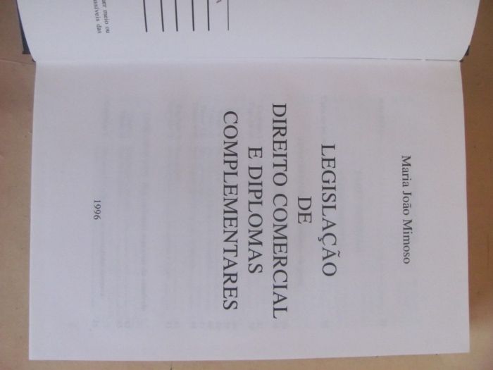 Legislação de Direito Comercial e Diplomas Complementares de Maria Joã