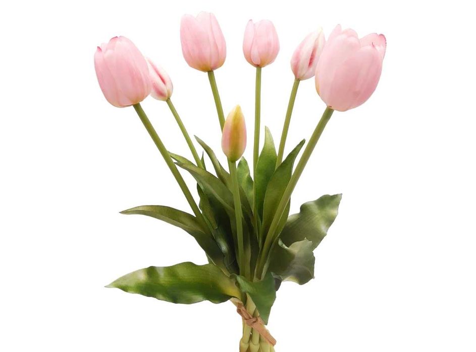Tulipany silikonowe różowe bukiet 7szt sztuczne tulipany w bukiecie