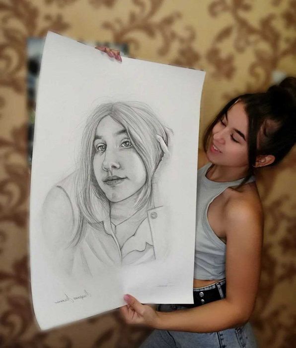 Портрет олівцем різних форматів