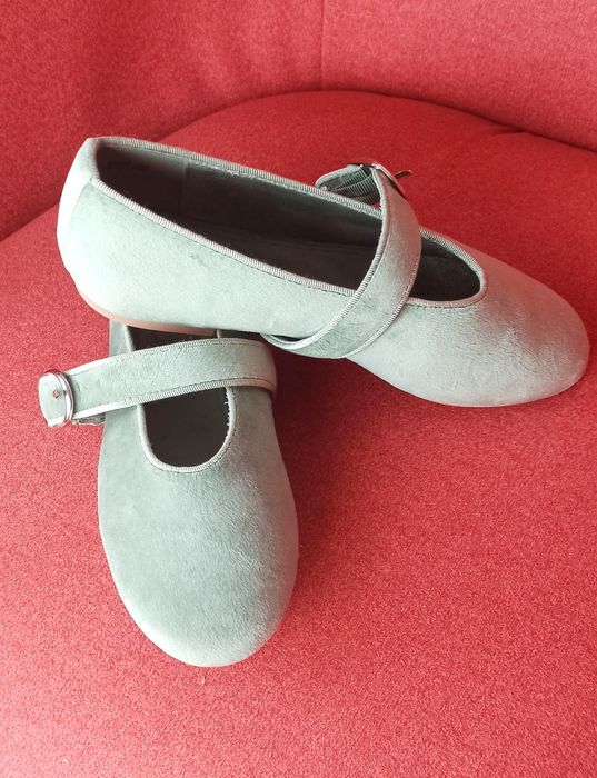 Zamszowe baleriny 37, nowe bez metki