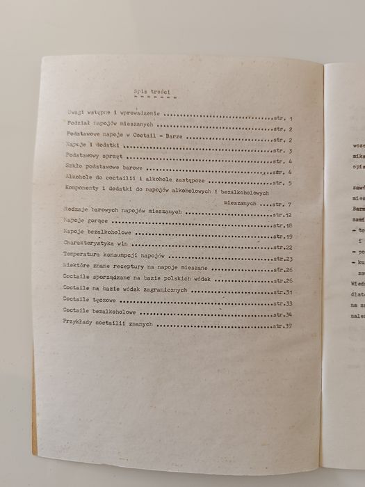 Skrypt szkolenie Barman Mikser skrypt z czasów PRL 1987