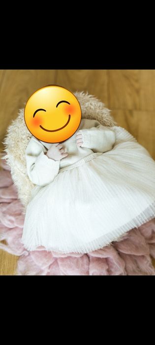 Elegancka sukienka dla dziewczynki r.60 Mayoral na chrzest/imprezę