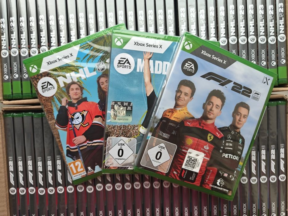 Диски Xbox series x Madden NFL 23,Formula F1 2022,NHL 23