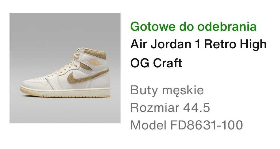 Air jordan 1 retro high of craft