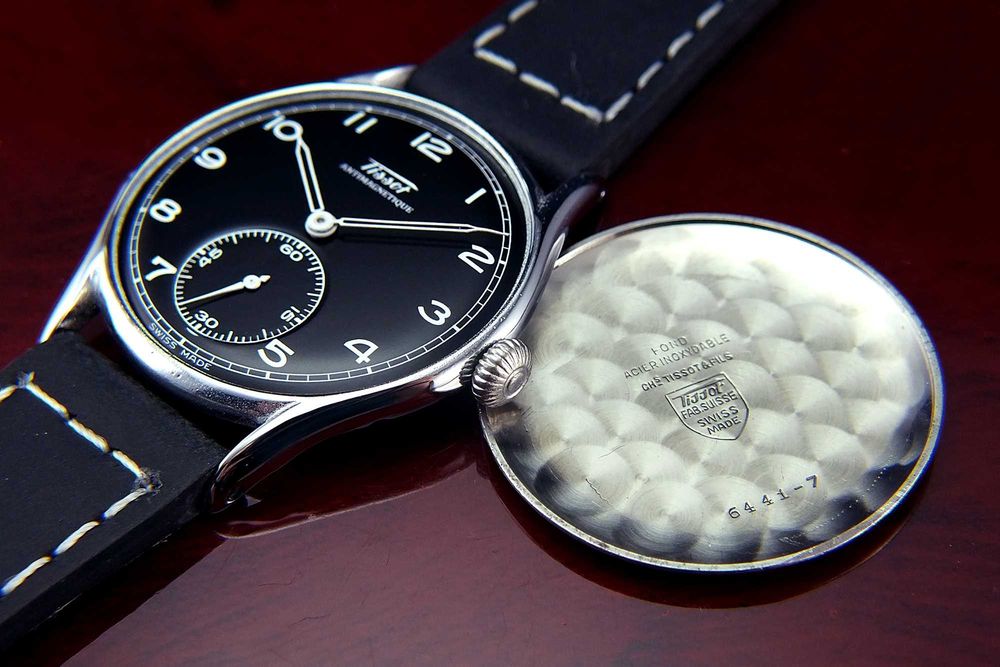 Tissot & Fils Antimagnetique Satin Black Odnowiony Piękny POLECAM