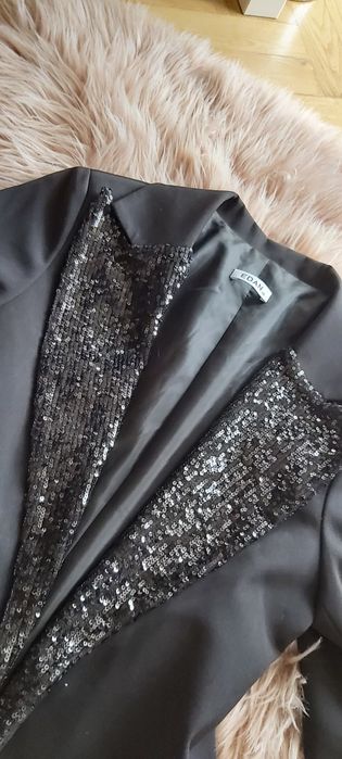 Marynarka żakiet cekiny zarka rękaw wiskoza  varlesca