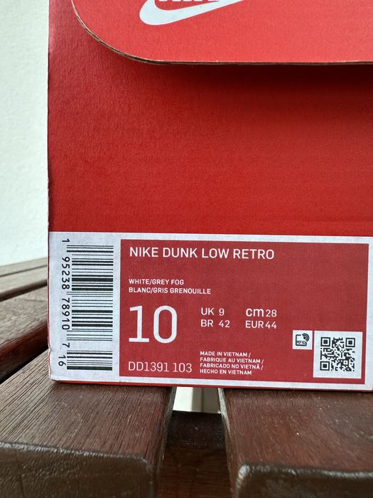 Nike Dunk Low Grey Fog [45, 46]