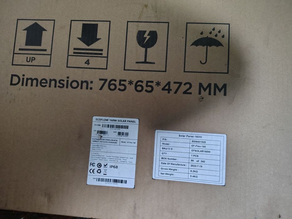 Нова сонячна панель Ecoflow 160w