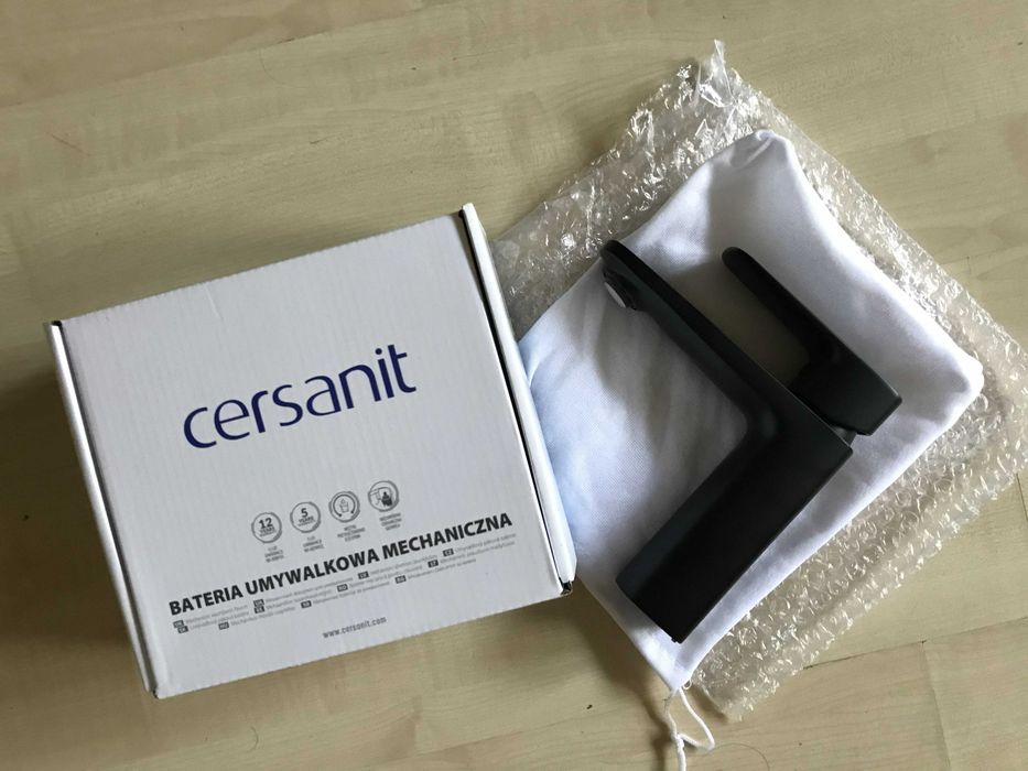 NOWA bateria umywalkowa Cersanit LARGA czarna POLECAM!