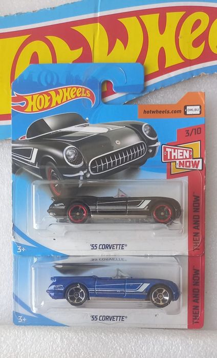 Conjunto 2 , 55 corvette hot wheels