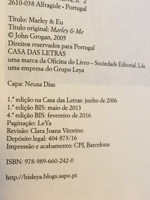 Livro Marley e Eu de John Grogan