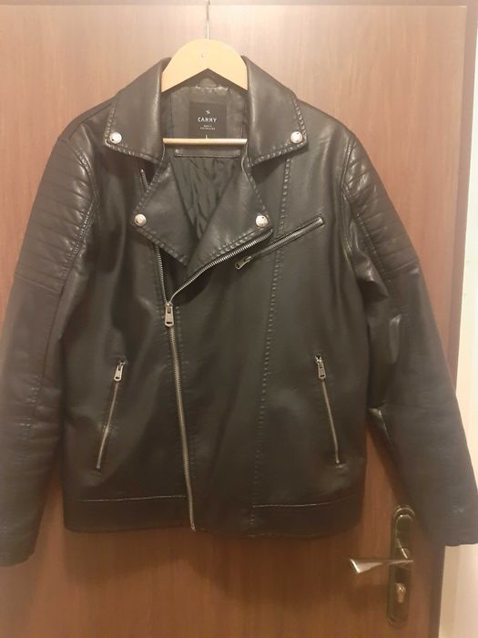 Kurtka - skóropodobna wzór motocyklowy