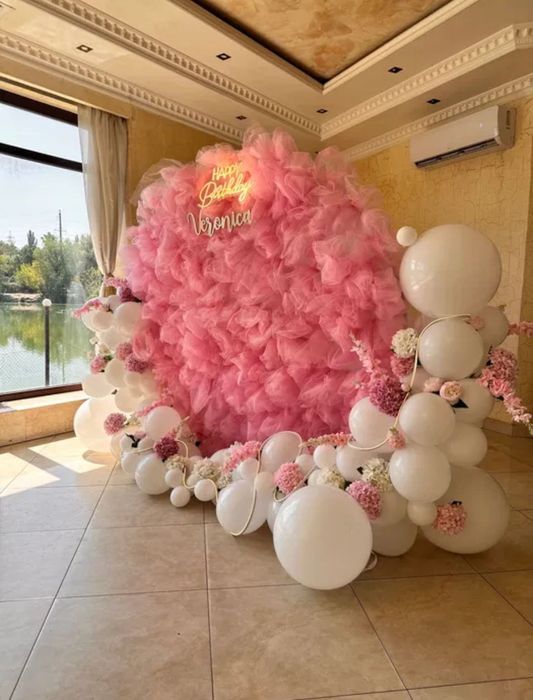 Фотозона з фатину на День Народження, гендер паті, 1 рік