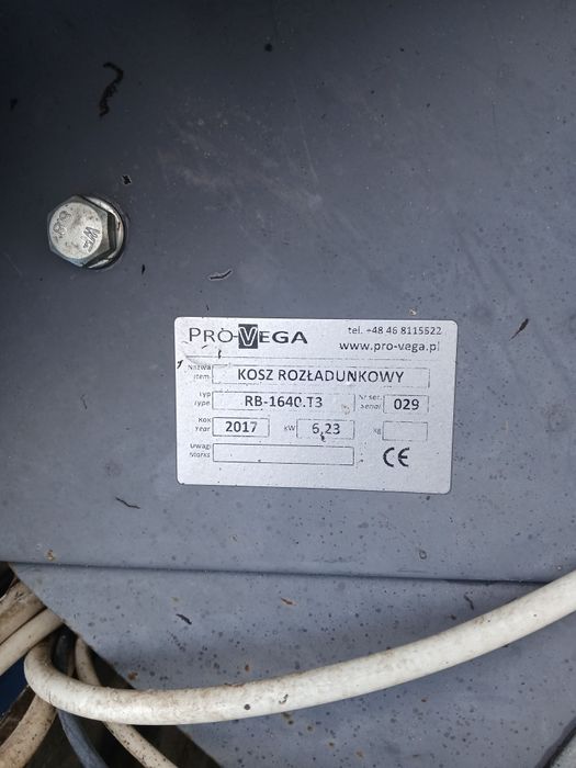 Sprzedam kosz przyjęciowy Pro-Wega bunkier sortownik